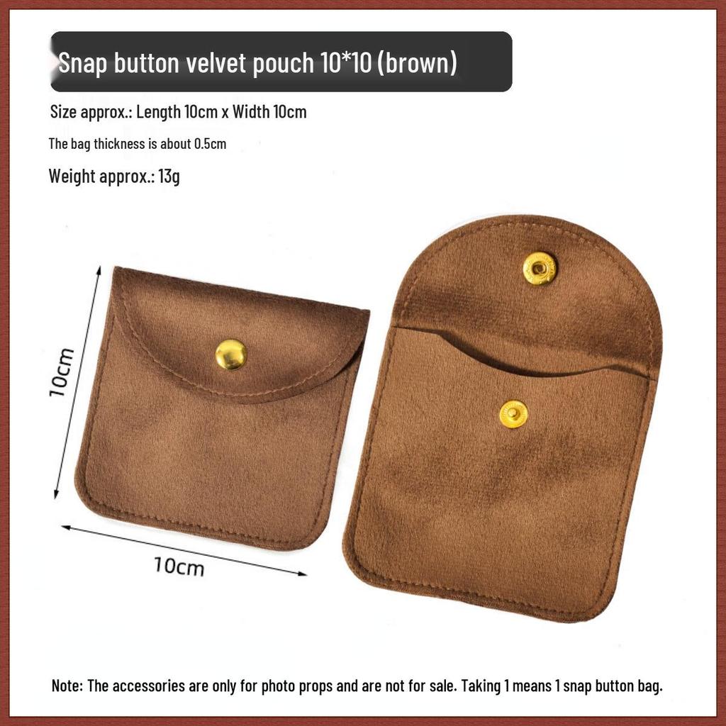 Samt Druckknopf Schmuckbeutel für Ringe & Halsketten - Mini Aufbewahrungsbeutel