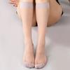 10 Pairs Ultra-Thin Transparent Women's Mid-Calf Socks Breathable Invisible Leggings Crystal Tube Stockings Summer Long Tube Socks