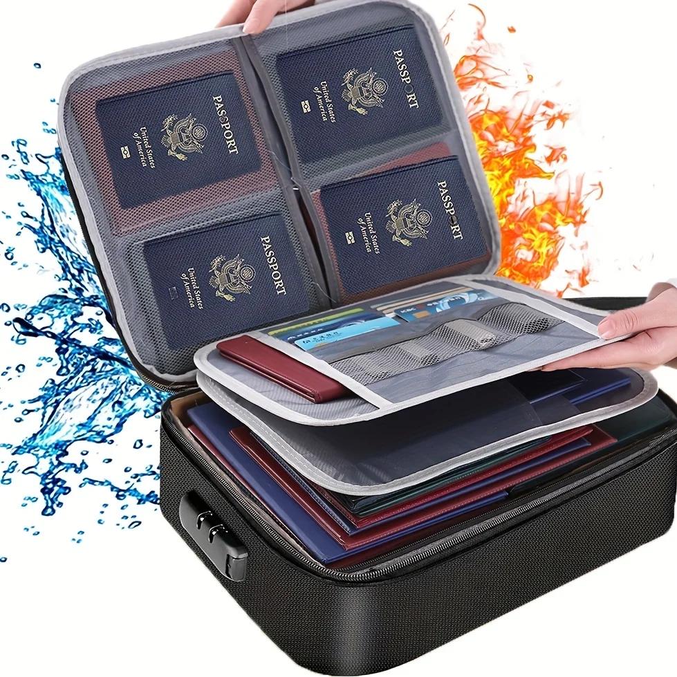 File Organizer Bags Document Home Office Travel Safe BagMulti-Layer Portable Storage For Important Passport Certificates Legal