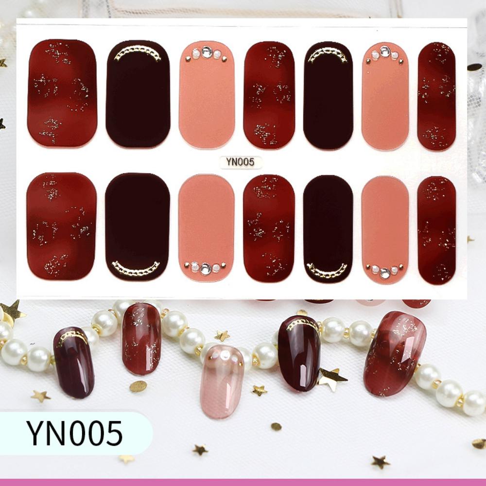 Whitening Three-dimensional Nail Sticker Full Sticker Waterproof Nail Patch Advanced Sense Simple Wind Nail Polish Glue