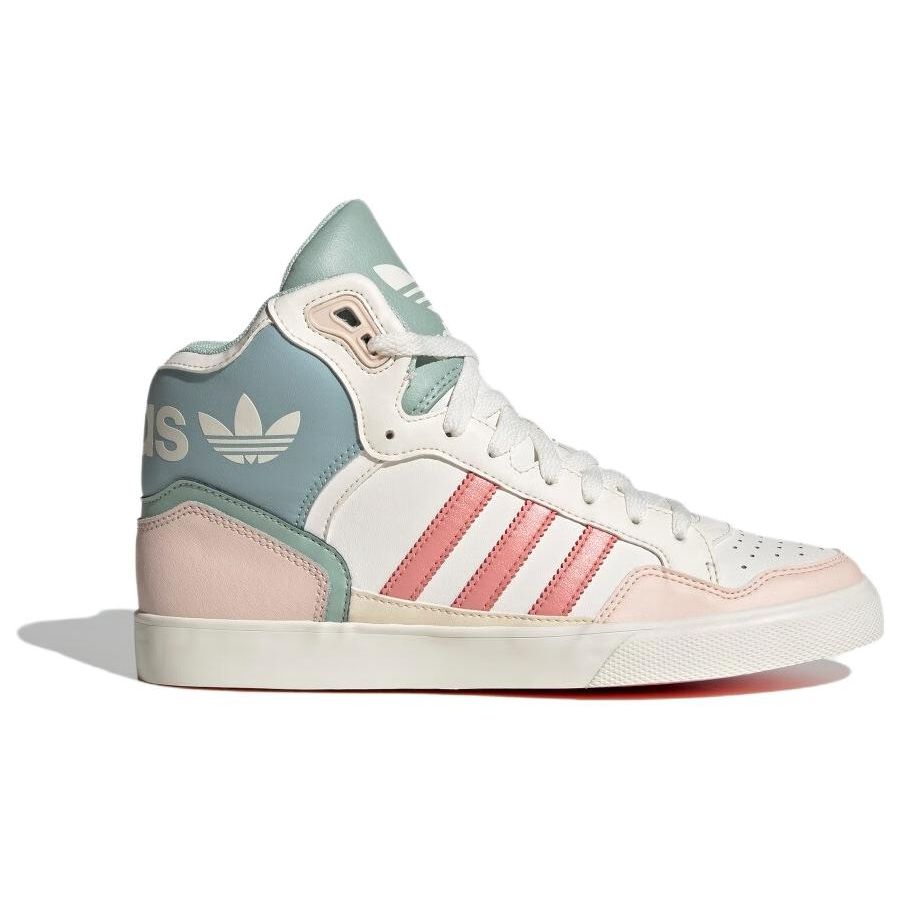 Adidas Originals Extaball Up Comfortable Versatile Non-Slip High-Top Skate Shoes Women Sneakers White Green ID6072