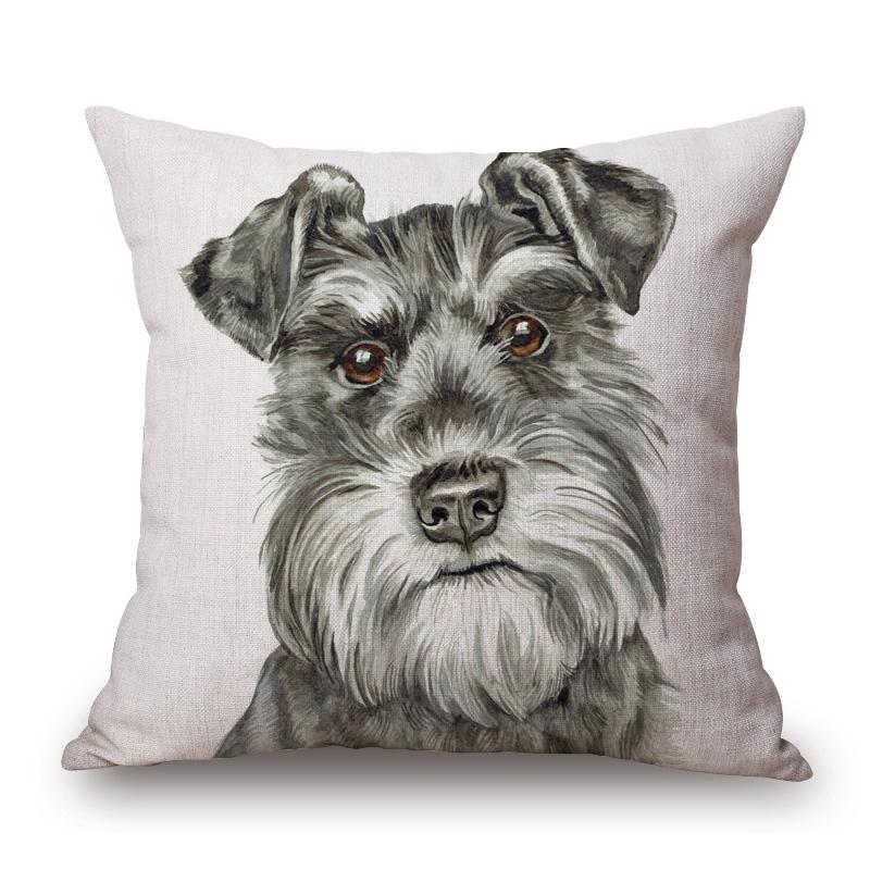 King Charles Spaniel Cavachon Lhasa Apso Poodle Dogs Posters Cushion Covers Decorative Sofa Throw Pillow Case Peach skin 18*18(CM)-1Pcs