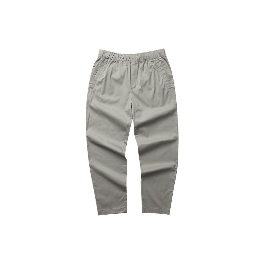 Skechers Solid Color Mid-Rise Straight-Leg Woven Sports Casual Pants Men bottoms Light-Gray L323M032-02BV L