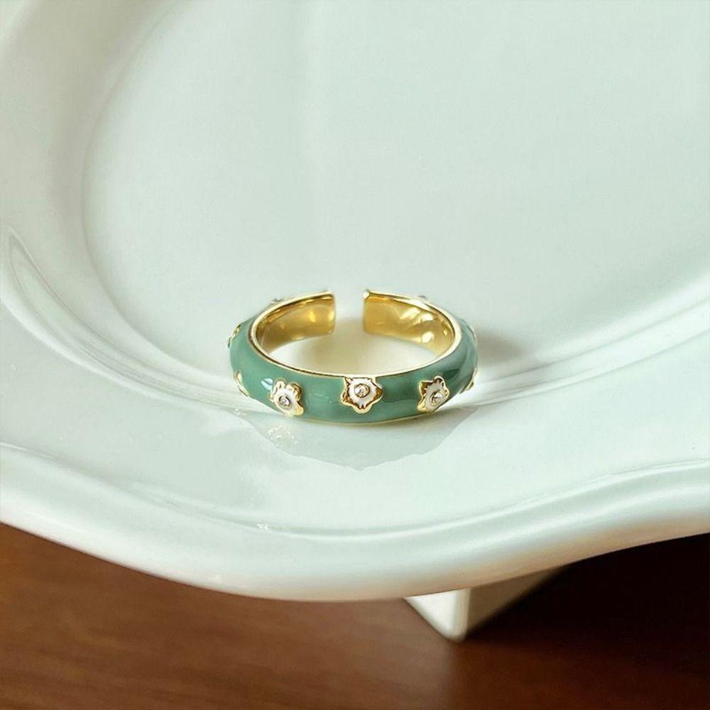 Elegant Cuff Ring Temperament Rabbit Design Opening Ring Personality Valentine's Day Gift  Women