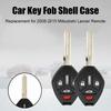 Jingyuqin Modified Remote Flip Key Shell Fob Fit For Mitsubishi Galant Eclipse Lancer 3/4 Buttons Folding Case G9M0