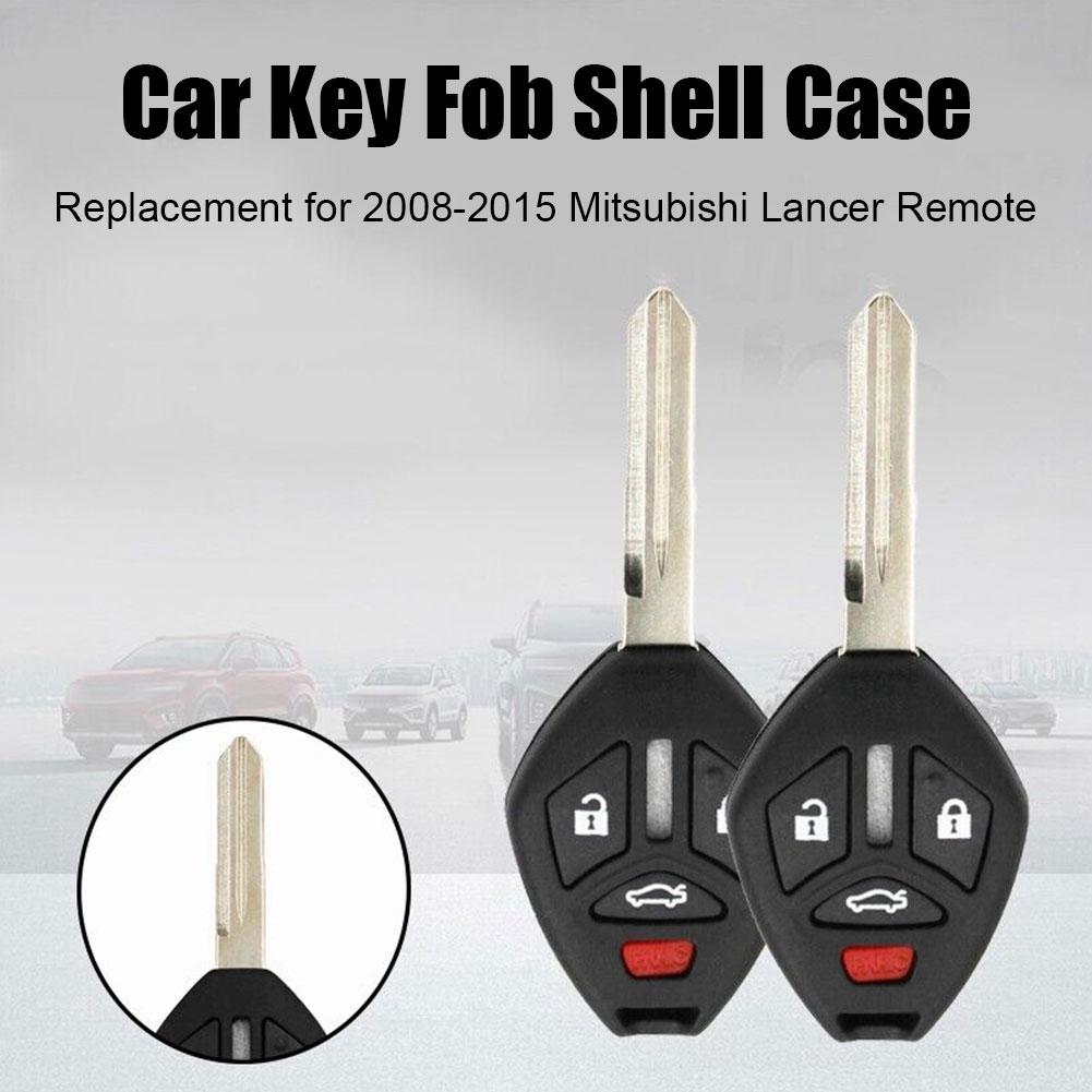 Jingyuqin Modified Remote Flip Key Shell Fob Fit For Mitsubishi Galant Eclipse Lancer 3/4 Buttons Folding Case G9M0