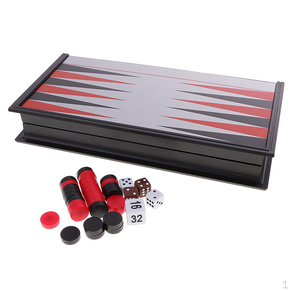 Plastic Folding Magnetic Backgammon Board Checkers Chess game Kids Adult Party Entertainment