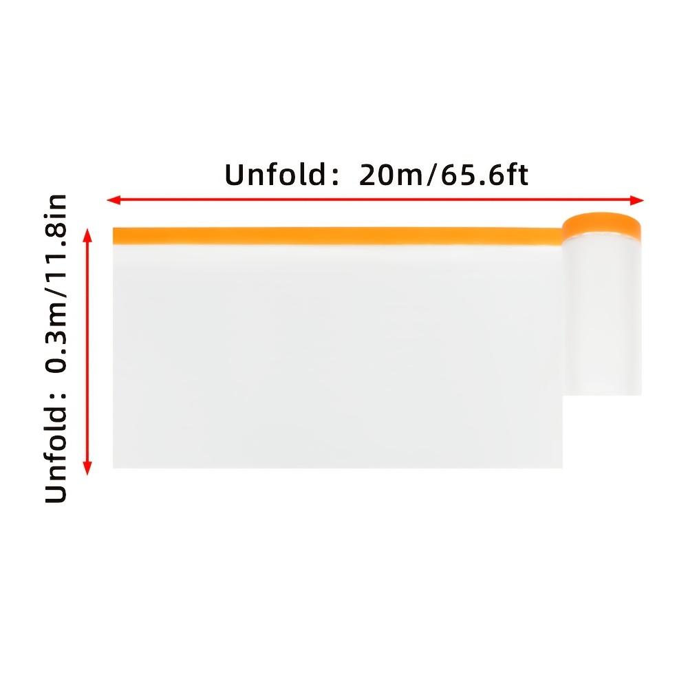 

Многоразмерная прочная водонепроницаемая и пыленепроницаемая пластиковая клейкая лента для маскировки, защита пола от царапин домашних животных с клейкой полосой для ремонта дома 0.3M*20M/11.8in*65.6ft