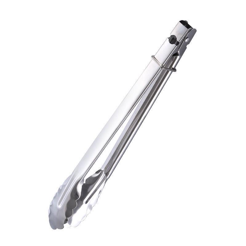 Stainless Steel Grilling Tongs for Teppanyaki, Frying, BBQ, and Fish.