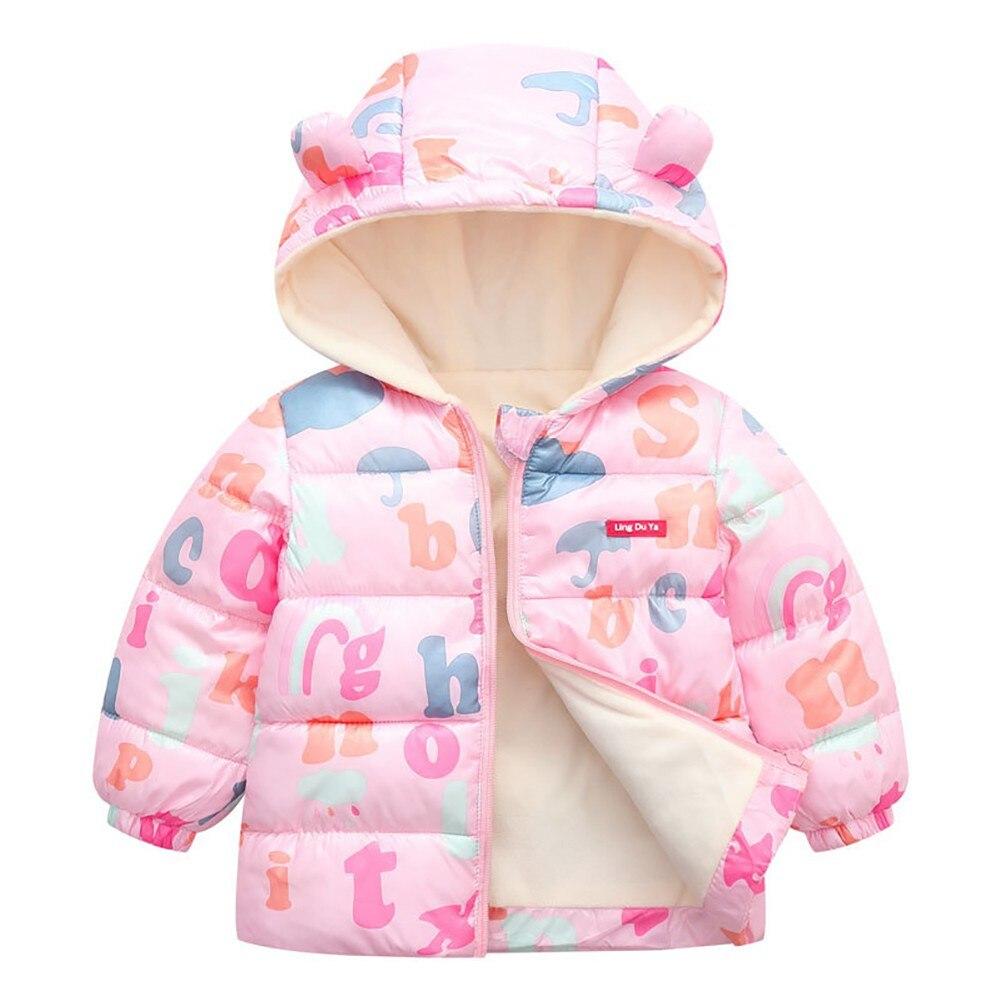 Winter Down Coats for Toddler Kids Baby Boys Girls Plush Lining Jacket Outerwear Newborn Infant Puffer Outcoat with Hoods 0-7T