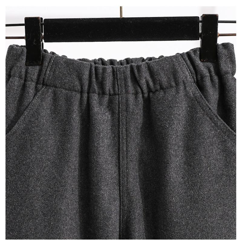 DIMANAF Plus Size New Winter Autumn 2025 Women Long Pants Loose Casual Thick Elastic Waist Vintage Lady