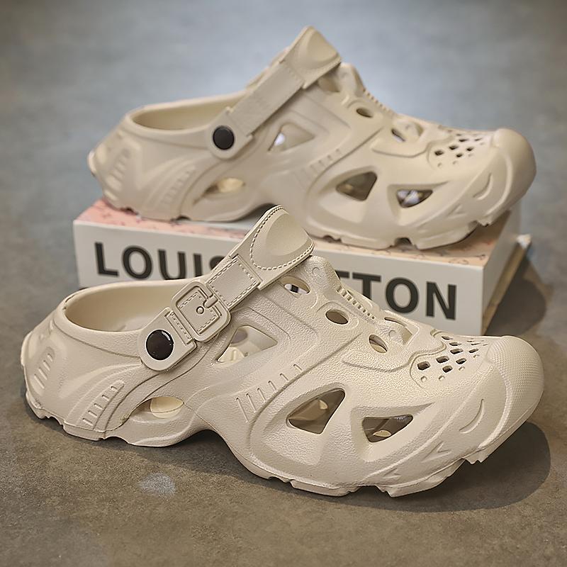 Men's Slippers Summer Sandals Soft Sole Men's and Women's Indoor Walking Beach Shoes