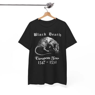 Black Death European Tour Shirt, Plague Rat Shirt, Dark Humor Shirt, Unisex Tee