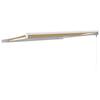 Retractable Awning Yellow and White 3x2.5 m Fabric and Aluminum
