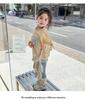 Höst Koreansk Stil Flickors Patchwork Sweatshirt & Leggings Set