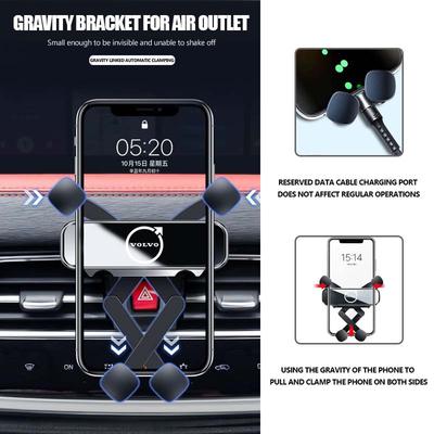 Universal Car Air Vent Gravity Phone Holder Accessories For Volvo XC90 XC60 C30 S60 C70 XC40 V40 XC70 V70 V60 S80 S90