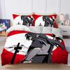 Anime N-Naruto Akatsuki Itachi Duvet Cover Set Soft Wash Bed 3 Piece Summer Comfortable Student Dormitory Home Baby Bedding