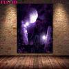 The Temptation of Witches Retro Mural Art Oil Painting "Witch's Heart" Night Poster