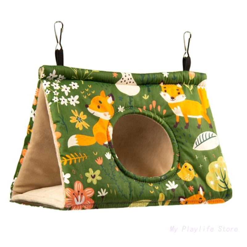 Winter Warm Bird Nest House Parrot Hanging Hammock Velvet Shed Finch Cage Birds Hideaway Sleeping Bed Warm Swing