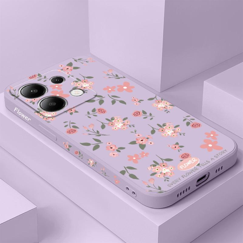 Floral Scent Phone Case For Xiaomi Poco X8 M8 Pro Max 5G Silicone Cover