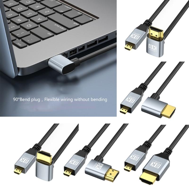 6x2.3mm Video to 10.5x2.5mm Cable Fast Speed for 1080p 8K60hz Video Cord Bidirectional Transmission with Gold Contacts