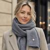 Solid Color Winter Scarf Windproof Knitted Scarf Fashion Warm Cashmere Scarves  Women