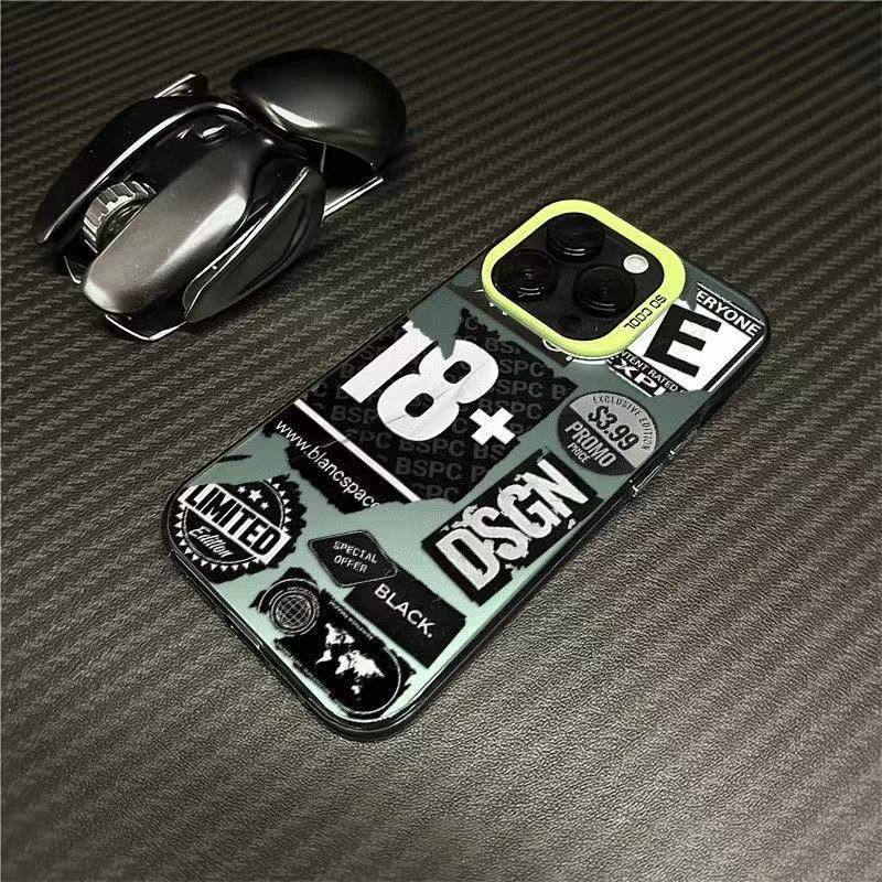 English Label 18+ Apple 16 Phone Case 15 Pro Max Silver 14 Pro/13 Matte 12/78/X