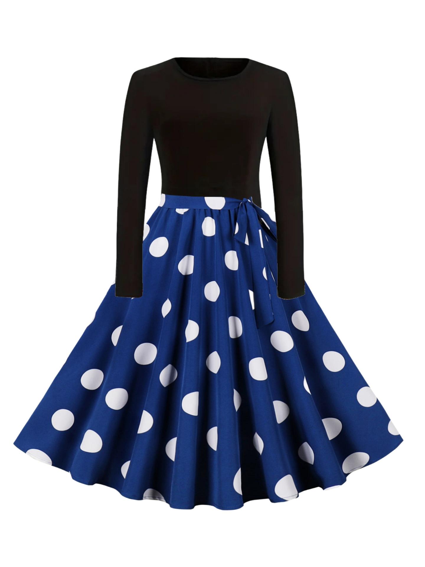 

Юбка А-силуэта в стиле ретро 2024 года с принтом и поясным ремнем XLarge