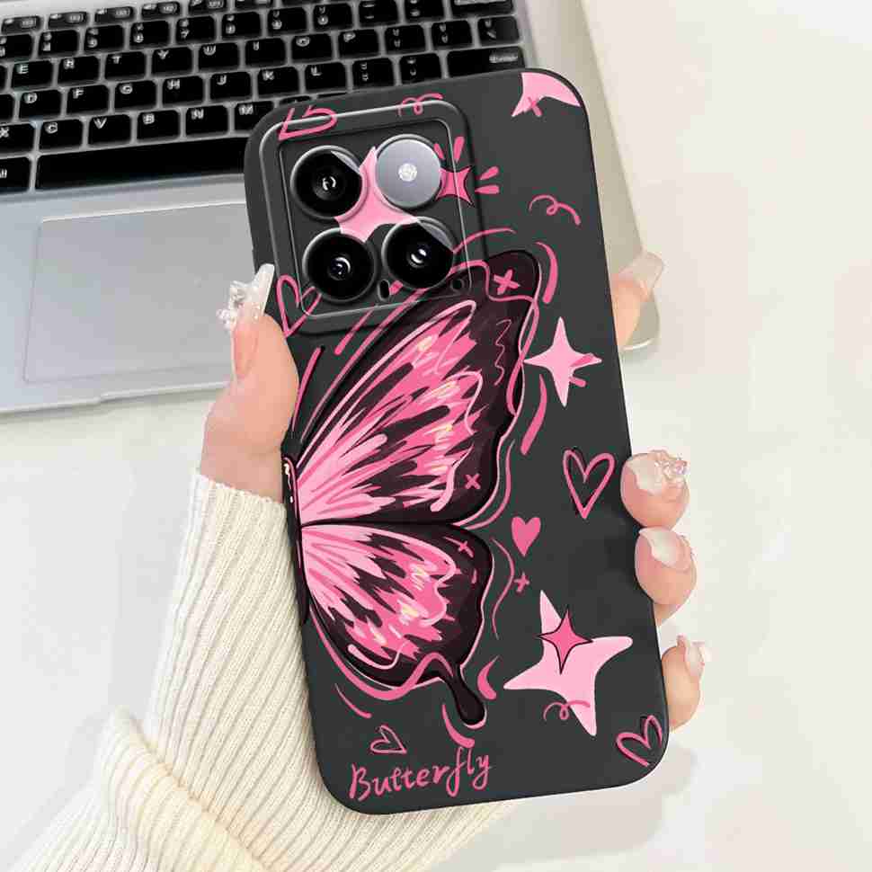 Cover For Xiaomi 14 Case Silicone Shockproof Soft Camera Protective Pattern Matte For Xiaomi 14 Mi14 Xiaomi14 5G 2023 Cases