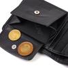 Practical Compact Wallet with an Insert for ID for Men Made of Genuine Smooth Leather CANPELLINI 21876 Black