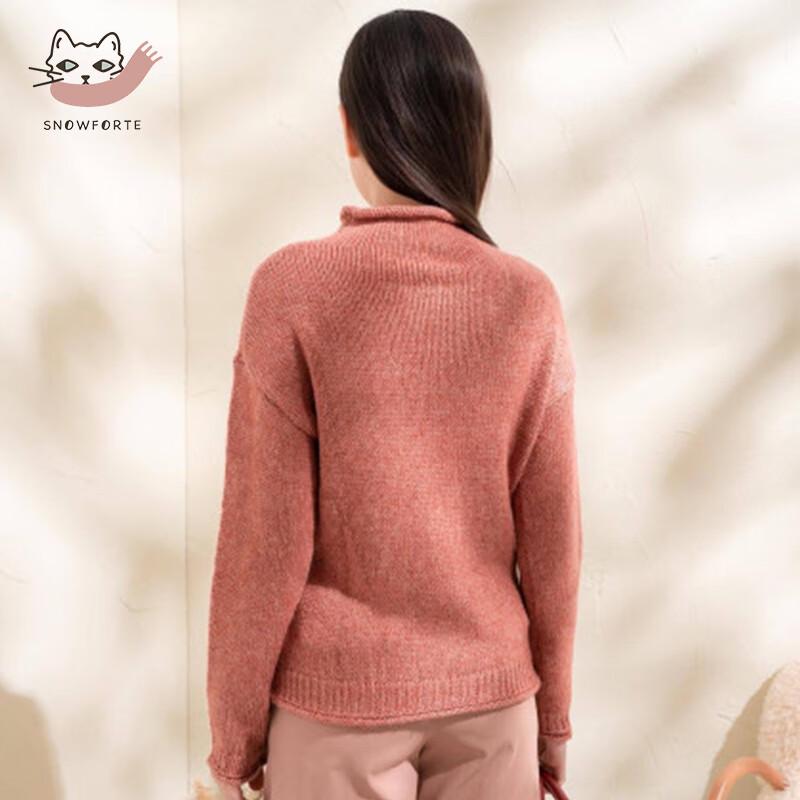 Women's Mock Neck Dropped Shoulder Knit Sweater
