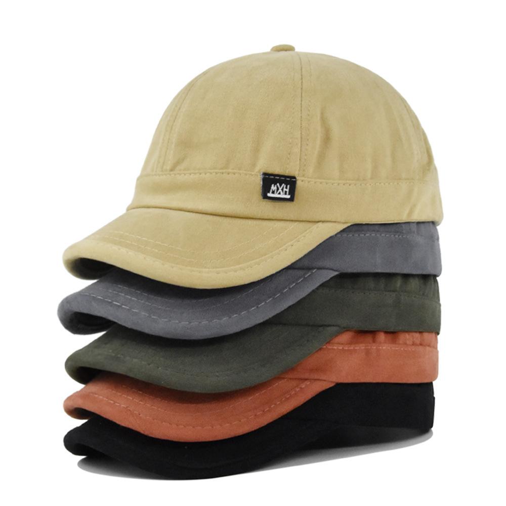New Short Brim Baseball Cap Solid Color Baseball Cap Korean Version Sun Protection Hat Spring Hat