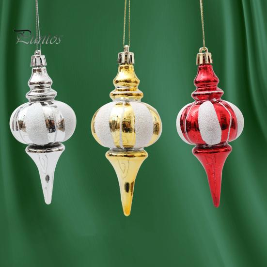 Set pandantiv cu tărtăcuță de Crăciun 4 buc. Decorațiuni festive pentru copac din plastic Pandantive pentru atmosferă colorată de vacanță