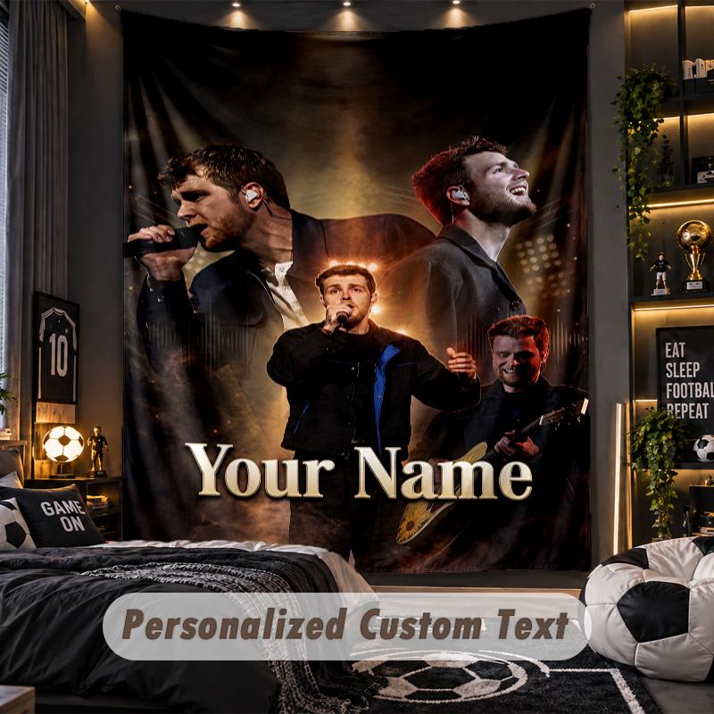 Personalized Wall Tapestry,Alex Warren Custom Printed Name, Fabric Wall Art For Indoor Room Backdrop