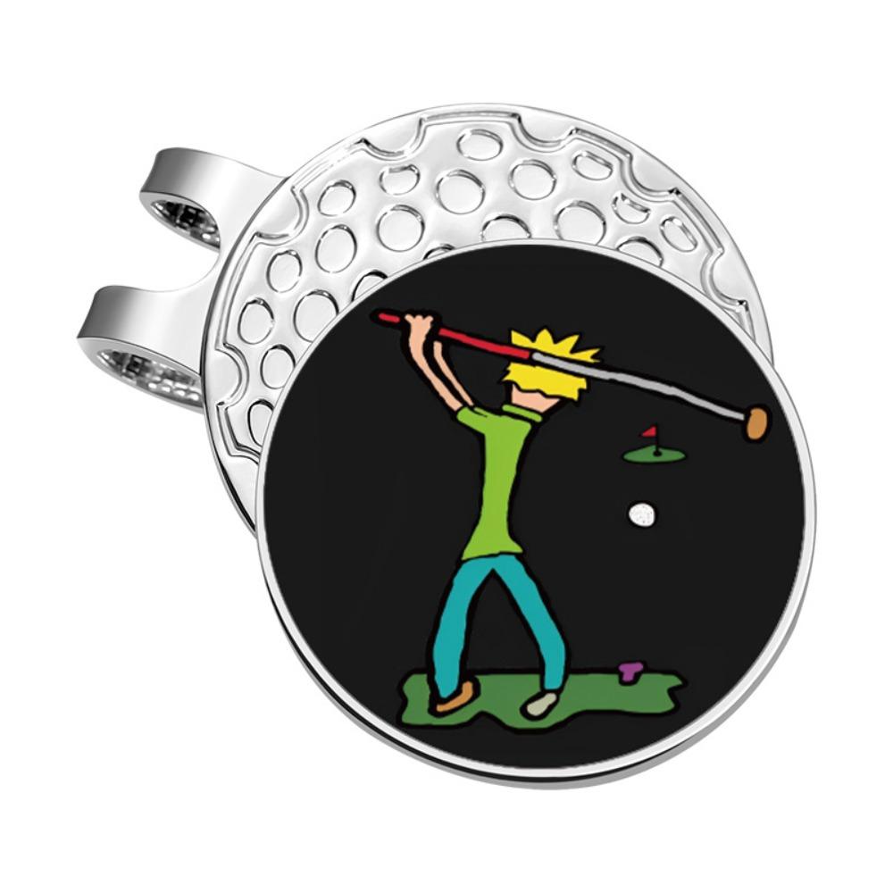 Magnetic Golf Ball Marker Position Marker Golf Cap Clips Funny Golf Hat Clips  Men Women