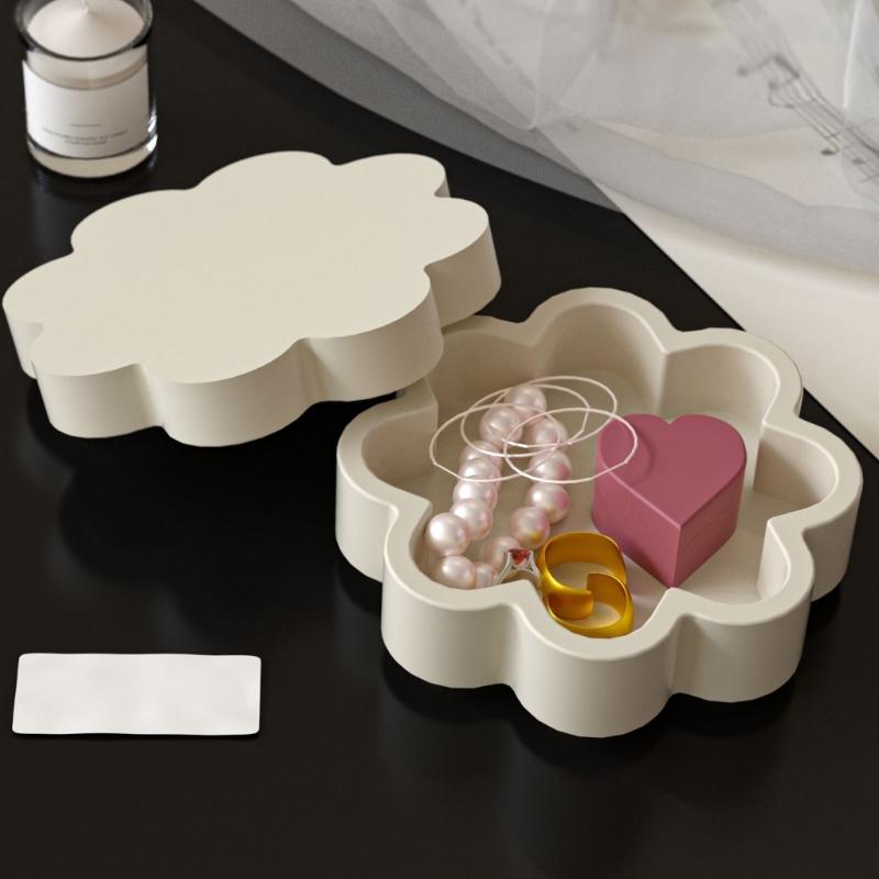 Stackable Flower Silicone Candle Cup Molds For Handmade Candle Soaps Jewelry Storage Jar Making And Epoxy Resin Craft