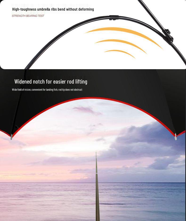 Summer Fishing Sunshade Umbrella - Large, UV Protection