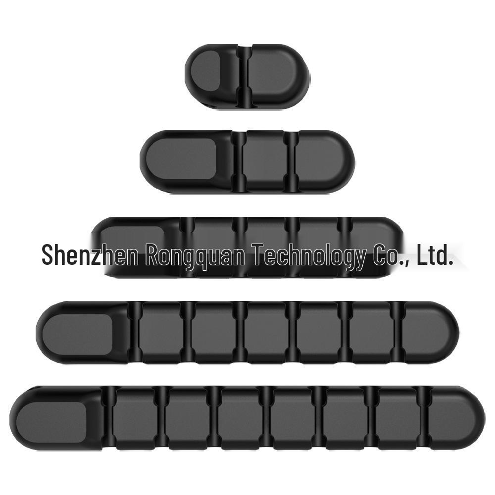 Self-Adhesive Silicone Cable Organizer and Desktop Wire Management Holder