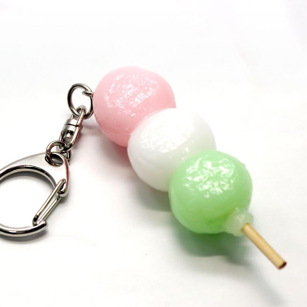 Food sample keychain dumplings that look like they could eat them 131OK - Three-colored