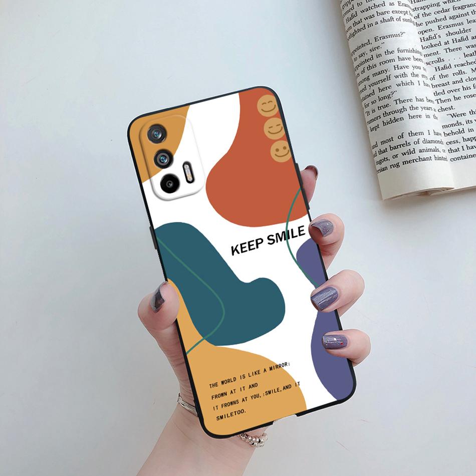 For Realme GT 5G Case RMX2202 Silicone Soft Lovely Cartoon Flower Phone Case For Realme GT 5G Cover Funda For RealmeGT 5G Coque
