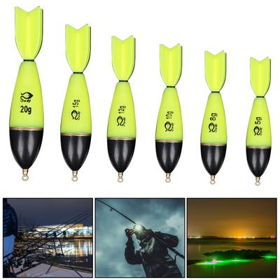 LED-Leuchtraketen-Angelpose, hochempfindliche Sichtbarkeit, elektrischer Schwimmer, Weitwurf-Slip-Bobber, Outdoor-Angelzubehör für Salzwasser und Süßwasser