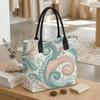  Boho Paisley Printed Casual Canvas Tote Bag for Women Daily Use Shopping Travel Large Capacity Lightweight Shoulder Handbag