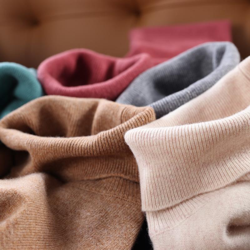 Men Sweater 100% Wool Turtleneck Knit Pullover Winter Soft Warm Wool Jumpers Man Knit Tops Long Sleeve