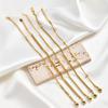 PVD Gold Plated Bracelet Women, Stackable Chain Bracelets, Stainless Steel Adjustable Waterproof Dainty Layering Jewelry