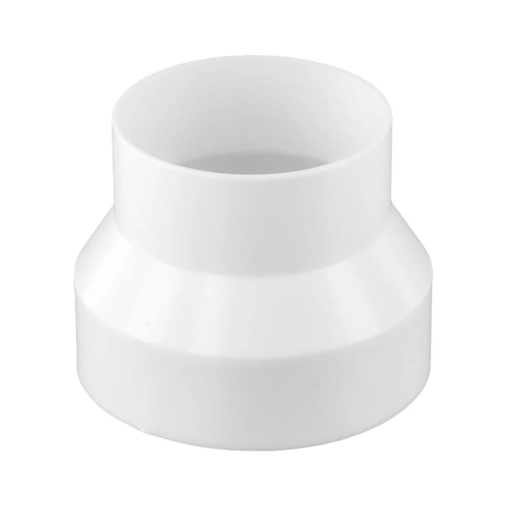 Connections Reducer Adapter Pipe Ventilation Fittings Plastic Reducer White 100to75 ABS Pipe Ventilation Adapter