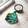 Face Change Keychain Sanxingdui Museum Authentic Bronze Face Design Keyring Retro Style Decorative Accessory