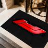 Bold White Logo Design Floor Mat Perfect for Foyer Living Rooms Outdoor Bedrooms Antislip Carpet Office Home Decor Spiritual Gift