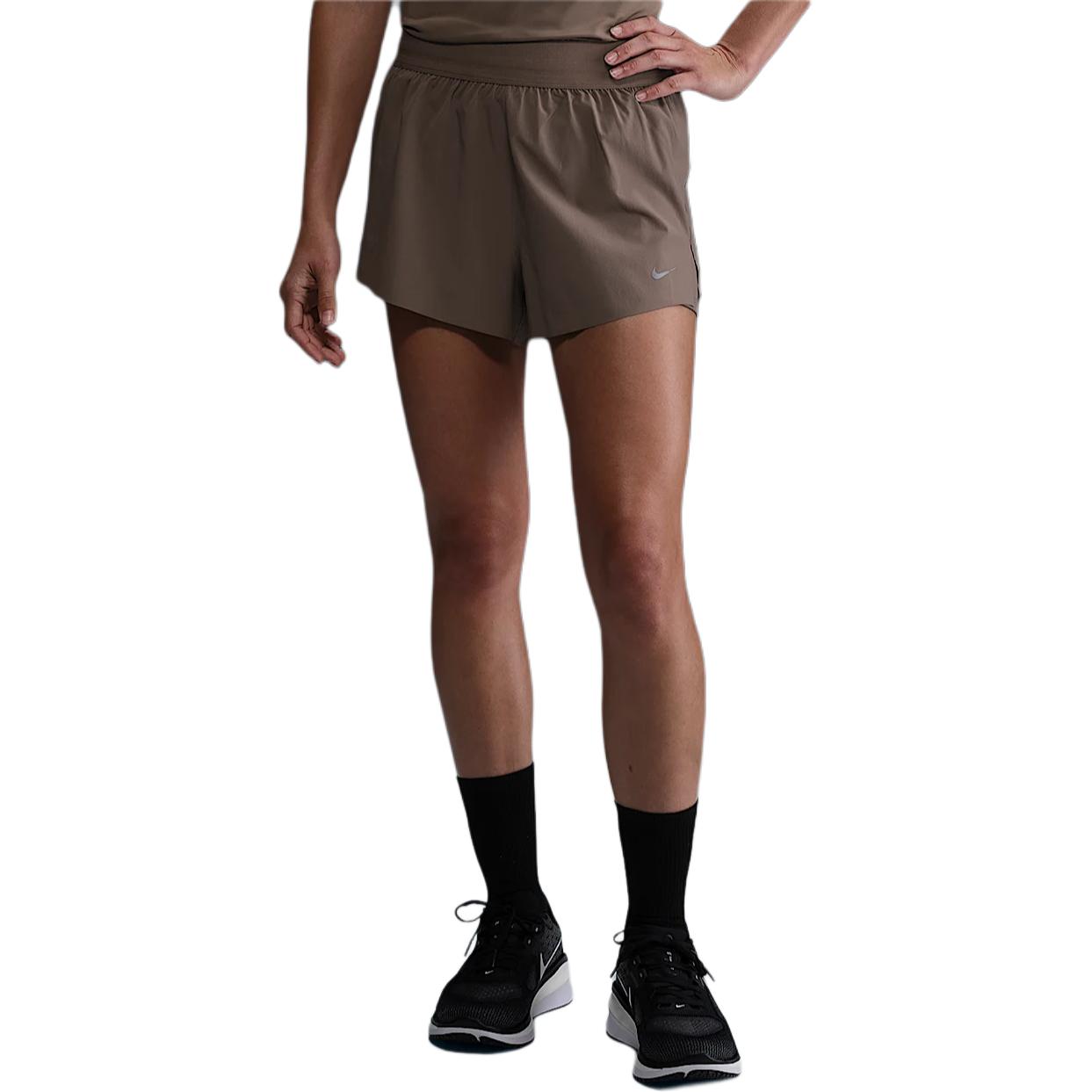 

Nike Шорты женские повседневные с логотипом и кулиской средней посадки, коричневые HJ5376-233 S