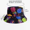 Double-sided Digital Printed Bucket Hat Sunscreen Sun Hat Men's and Women's Pineapple Pattern Outdoor Basin Hat Summer New