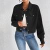 2024 Europe Autumn/Winter Women's Casual Short Lapel Corduroy Jacket